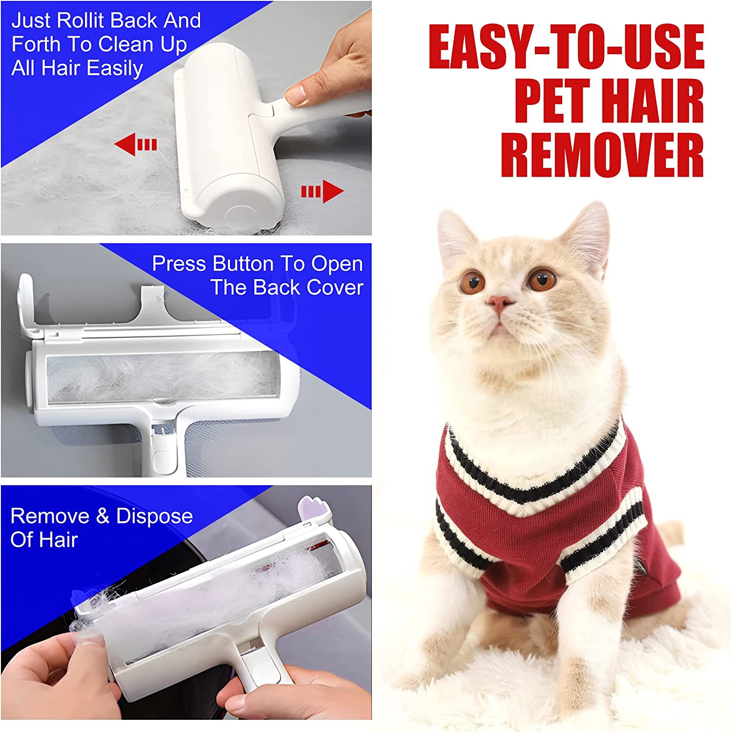 FurVibe™ Reusable Pet Hair Remover Roller